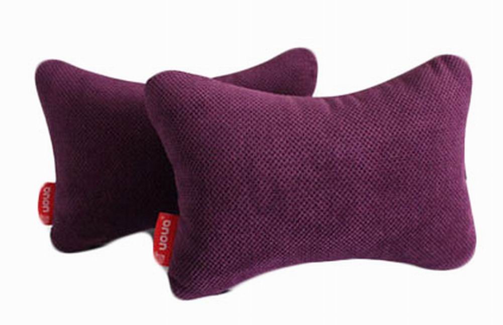 Auto Supplies A Pair of Car Seat Headrest Soft Neck Pillow, Purple