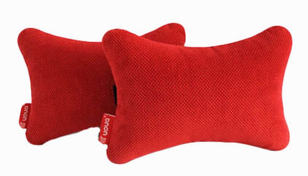 Auto Supplies A Pair of Car Seat Headrest Soft Neck Pillow, Red