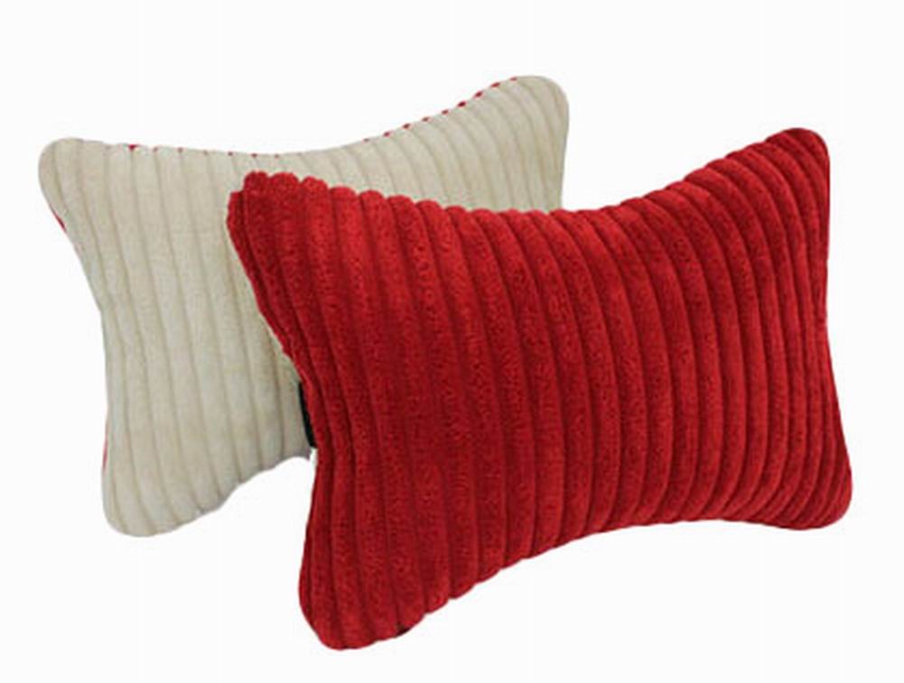 Auto Supplies A Pair of Seat Headrest Soft Neck/Head Support Pillow, Red