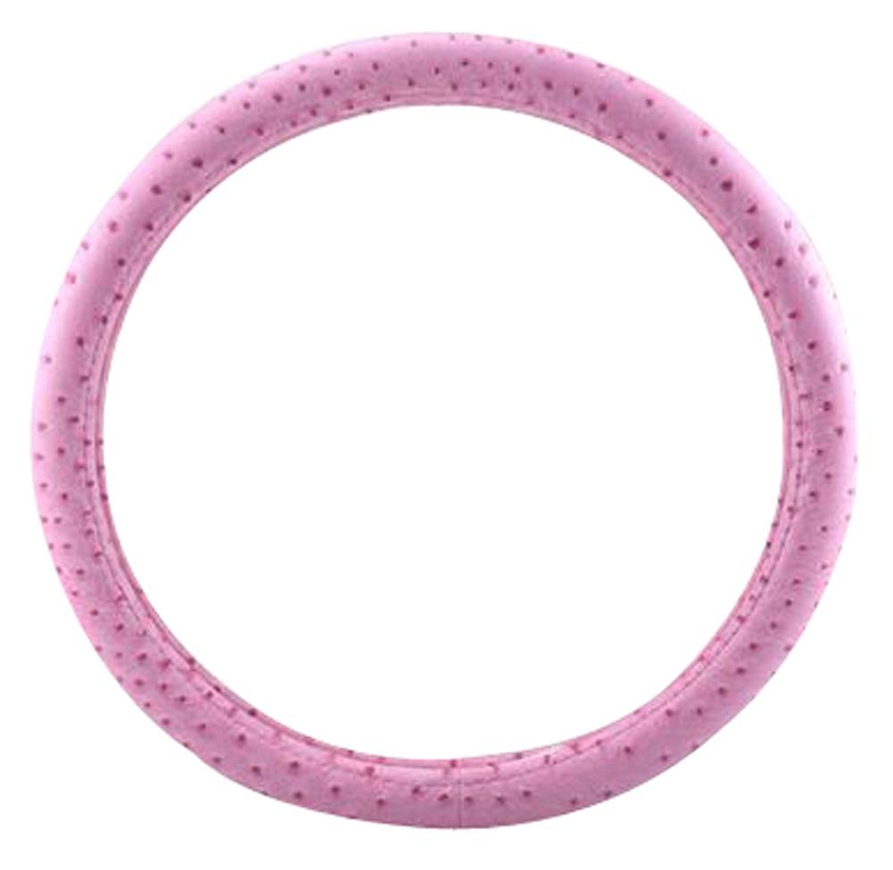 Lovely Leather Steering Wheel Covers Car Accessories Pink Car Emblem