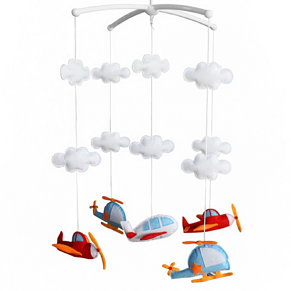 Lovely Aircraft Rotating Musical Mobile Baby Bed Hanging Bell