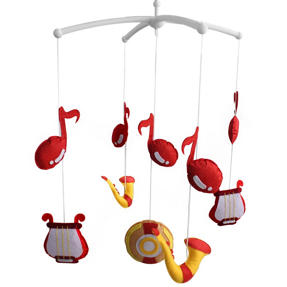 [Musical Note] Cute Bed Bell Baby Crib Rotatable Musical Mobile