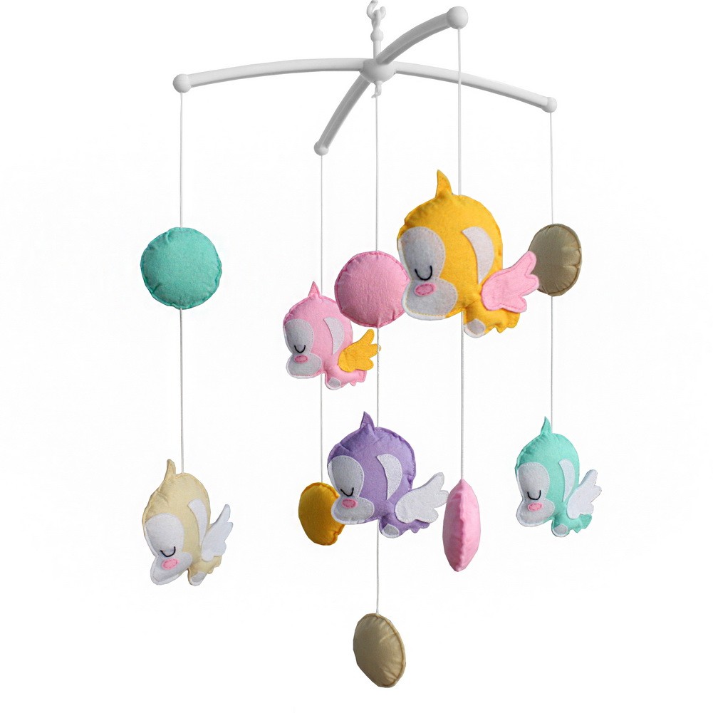 Exquisite Musical Baby Mobile for Crib, Colorful Hanging Monkey Toys