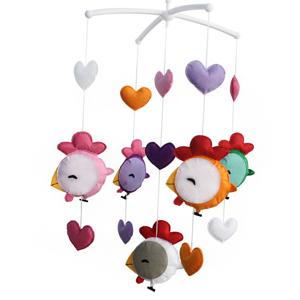 Colorful Hanging Toys, Exquisite Musical Baby Mobile for Crib [Chick]