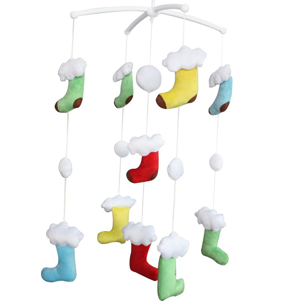 Cute Decoration for Crib, Baby's Plush Toys, Rotatable Musical Mobile