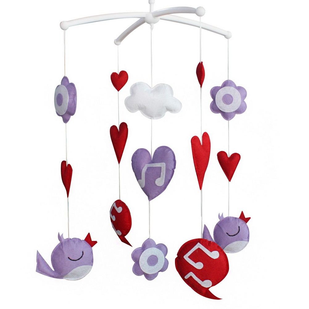 Cute Handmade Hanging Toys [Singing] Baby Musical Crib Mobile