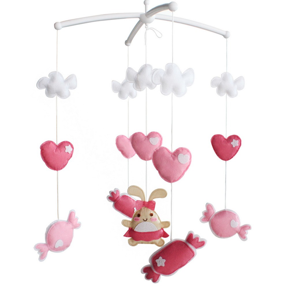 [Sweet Candy] Musical Mobile for Baby, Rotating Crib Mobile