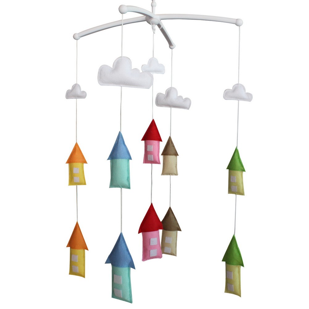 [Farmhouse] Colorful Hanging Toys for Baby, Musical Crib Mobile