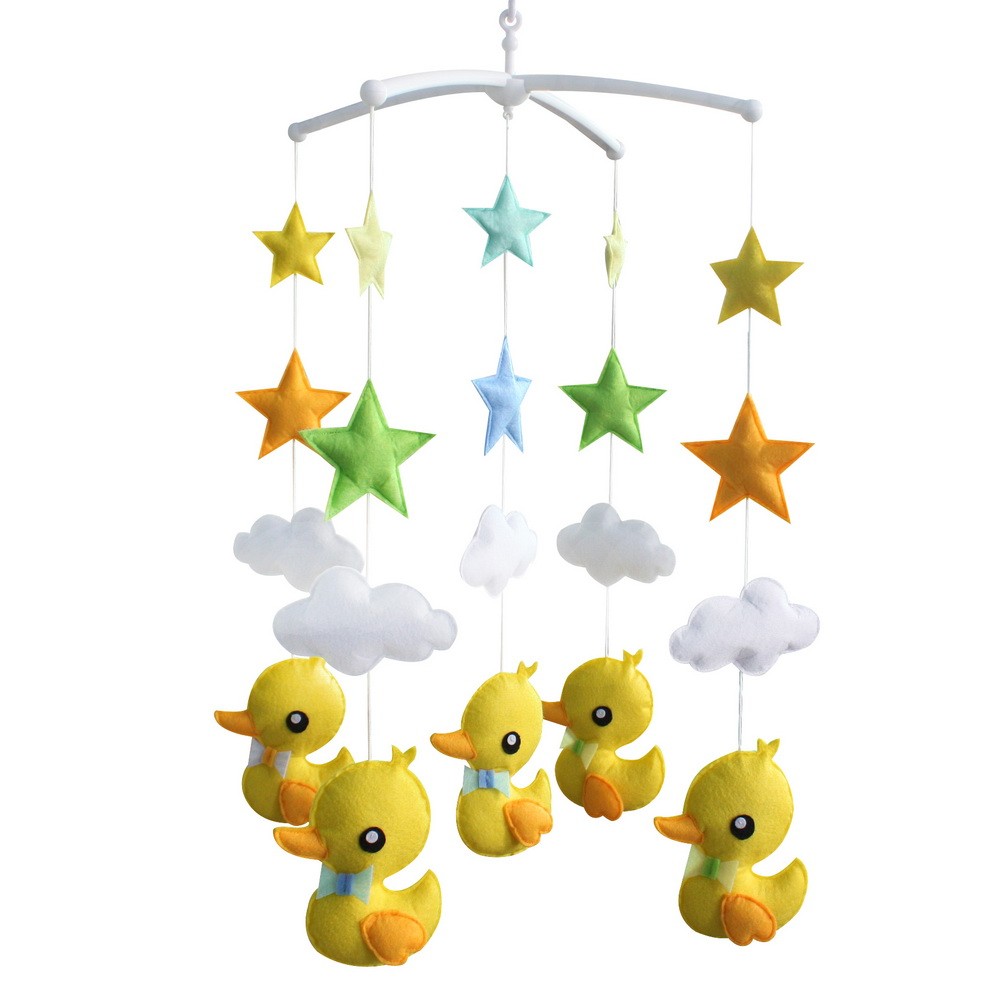 Crib Mobile, Baby Creative Gift [Cute Duck and Colorful Star]