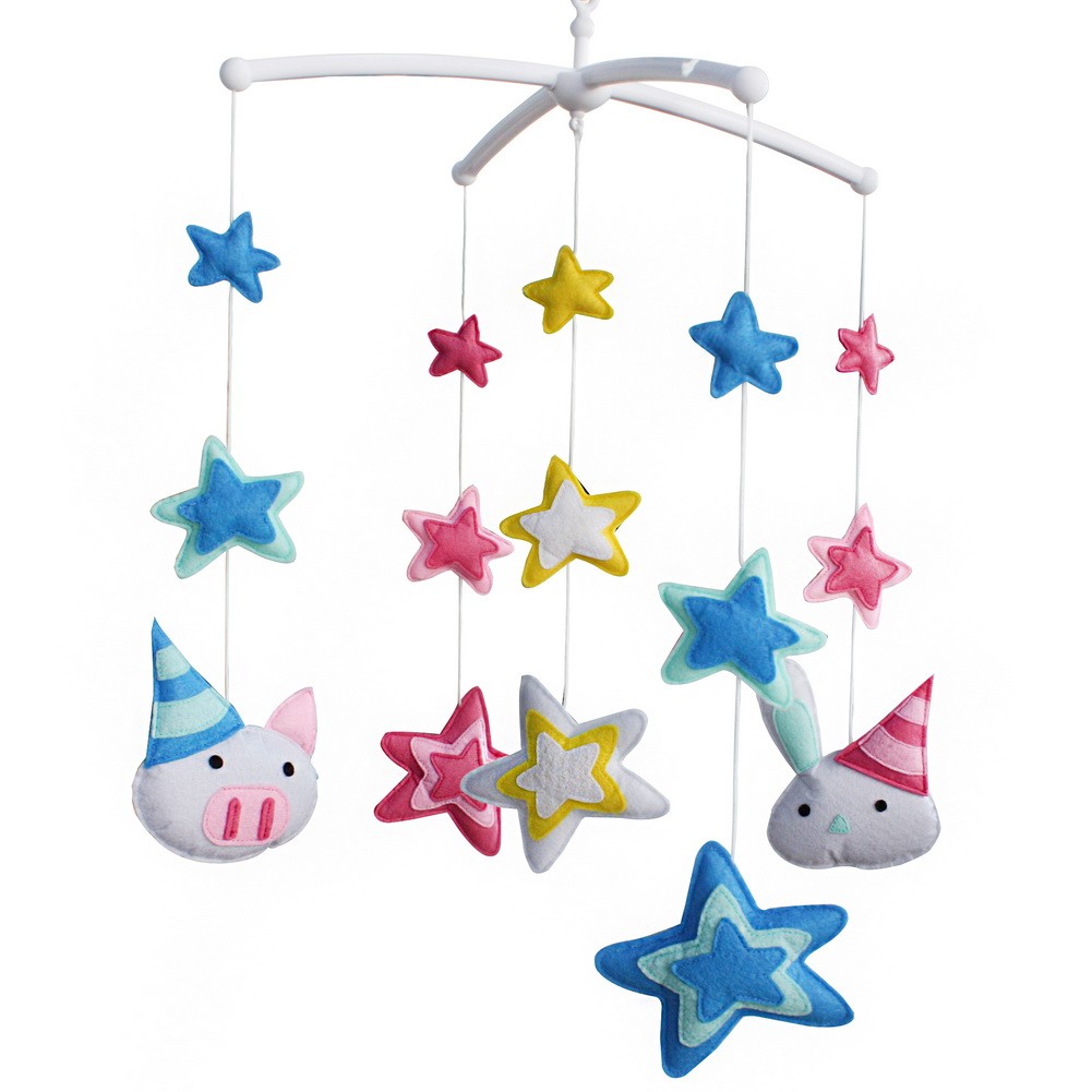 [Shiny Stars] Baby Creative Gift, Infants' Musical Mobile, [Fantastic World]