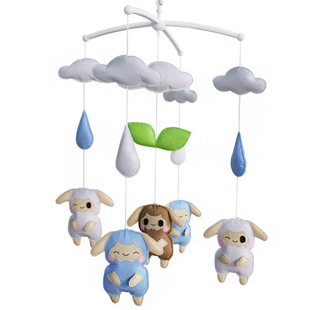 Cute Gift, Infants' Musical Mobile, Animal Friends Series, [Cartoon Lambs]