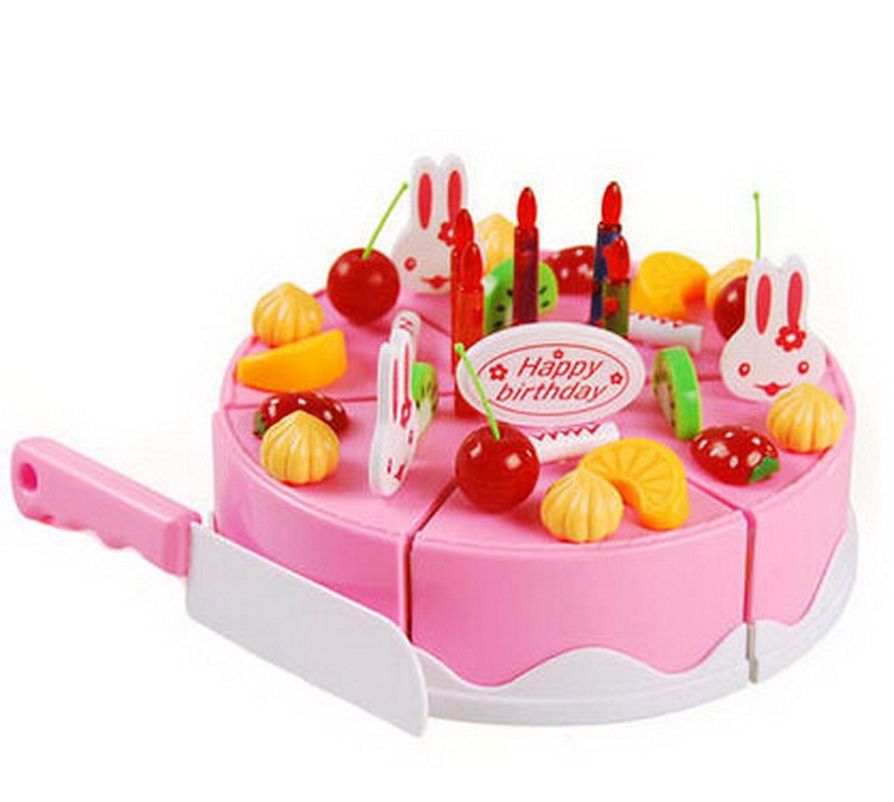 37 Sets Baby/Child DIY Kitchen Playset Color Recognition Toy(Random Color Cake)