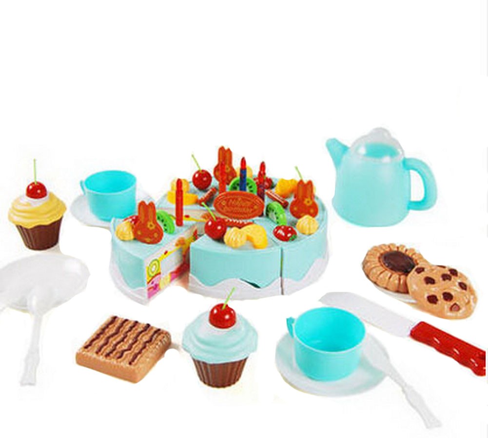 54 Sets Baby/Child DIY Kitchen Playset Color Recognition Toy(Random Color Cake)