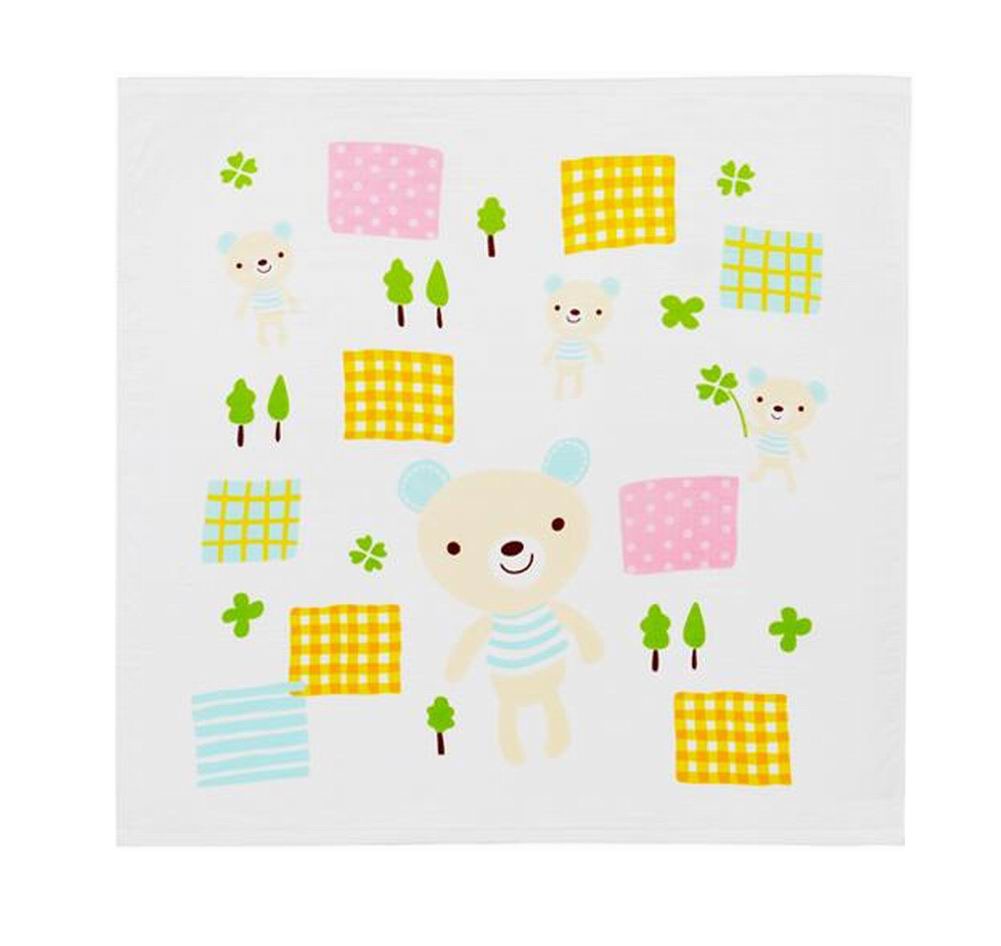 Baby Cartoon Bath Towel Soft Cotton Baby Washcloths Baby Blanket(Bear 100*100cm)