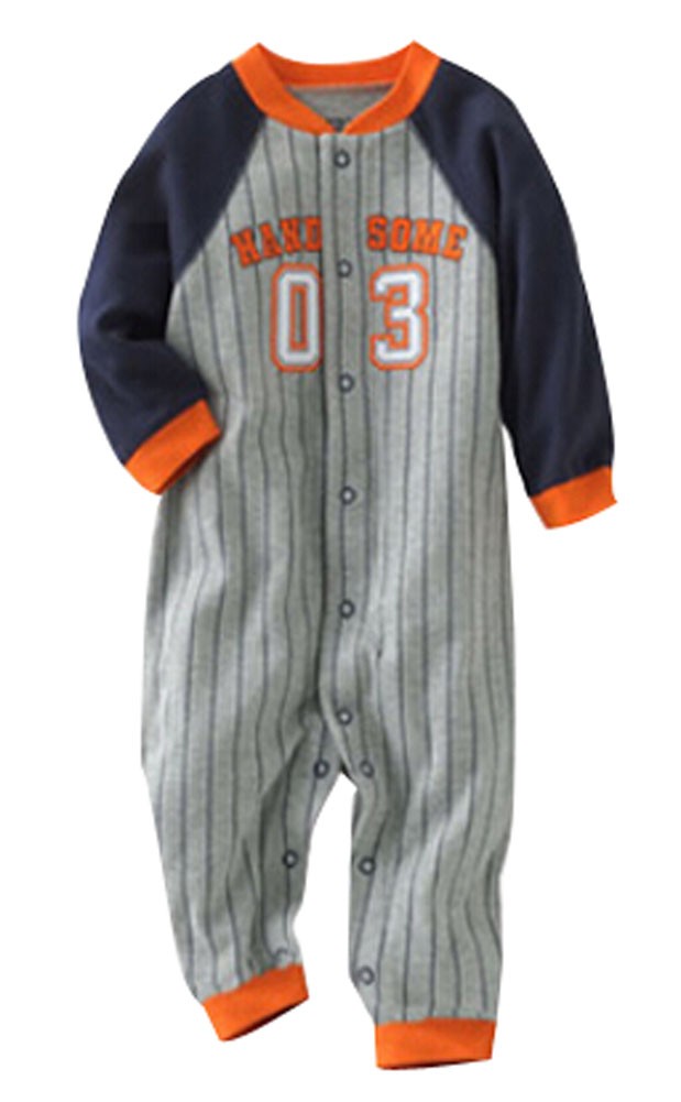 Baby Suit Baby Clothing Long-Sleeved Cotton Baby Crawl Sports Clothing Orange