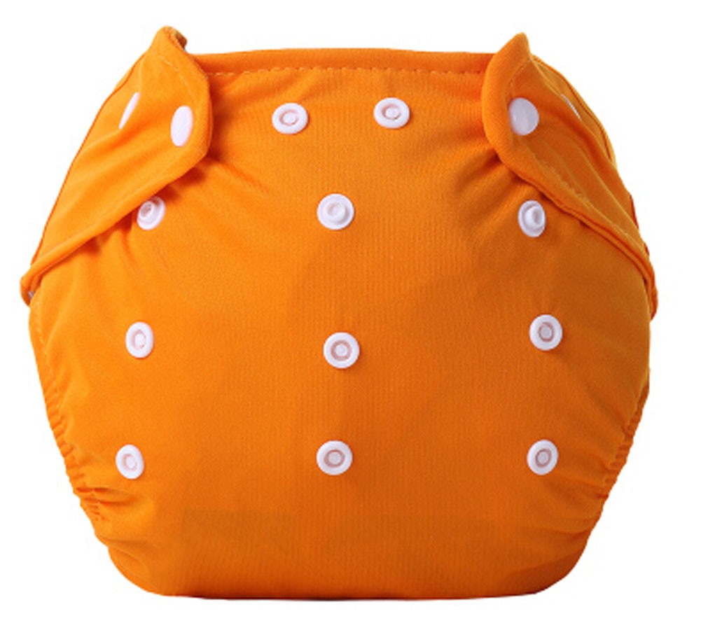 Set of 2 Cotton Diaper Pants Diapers Leak Proof Breathable Waterproof Orange