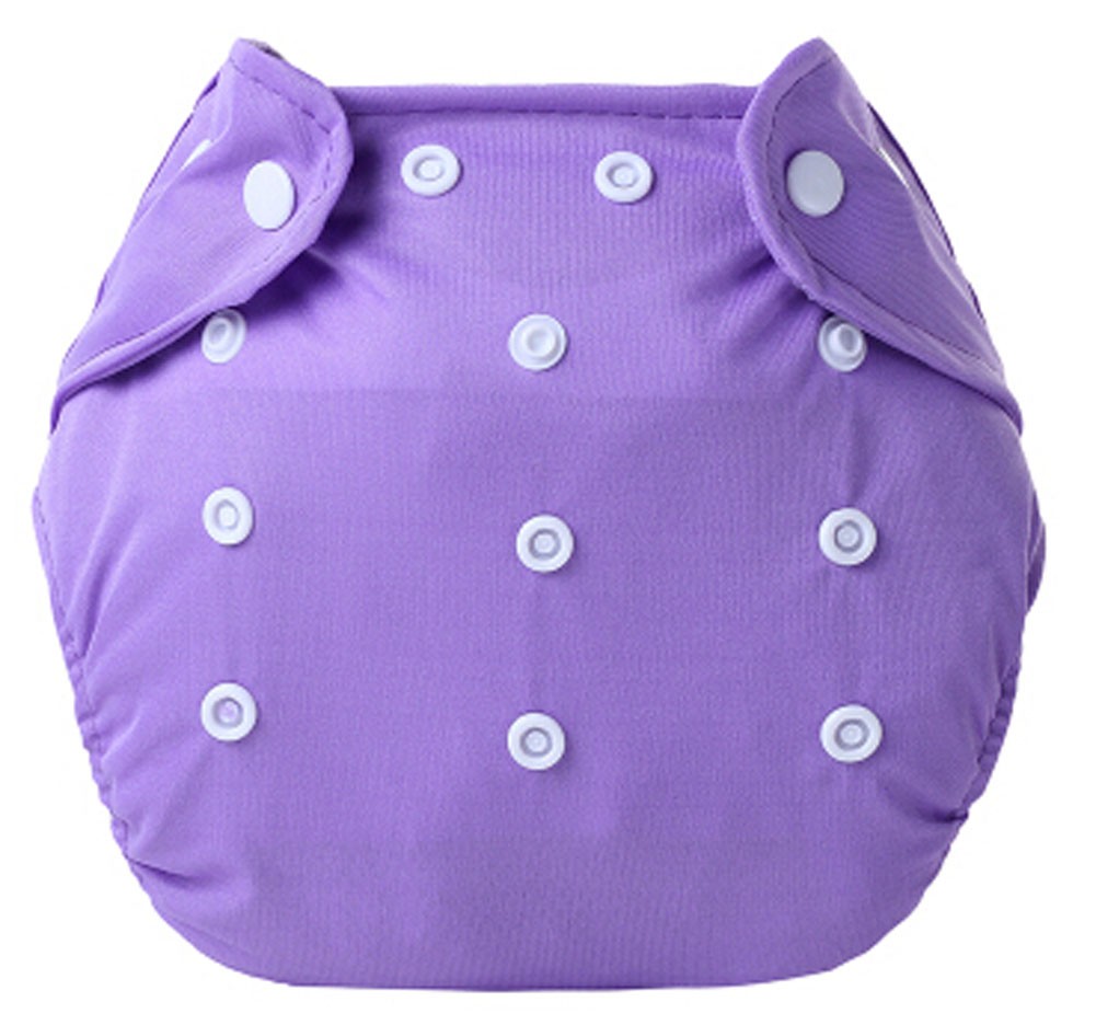 Set of 2 Cotton Diaper Pants Diapers Leak Proof Breathable Waterproof Purple