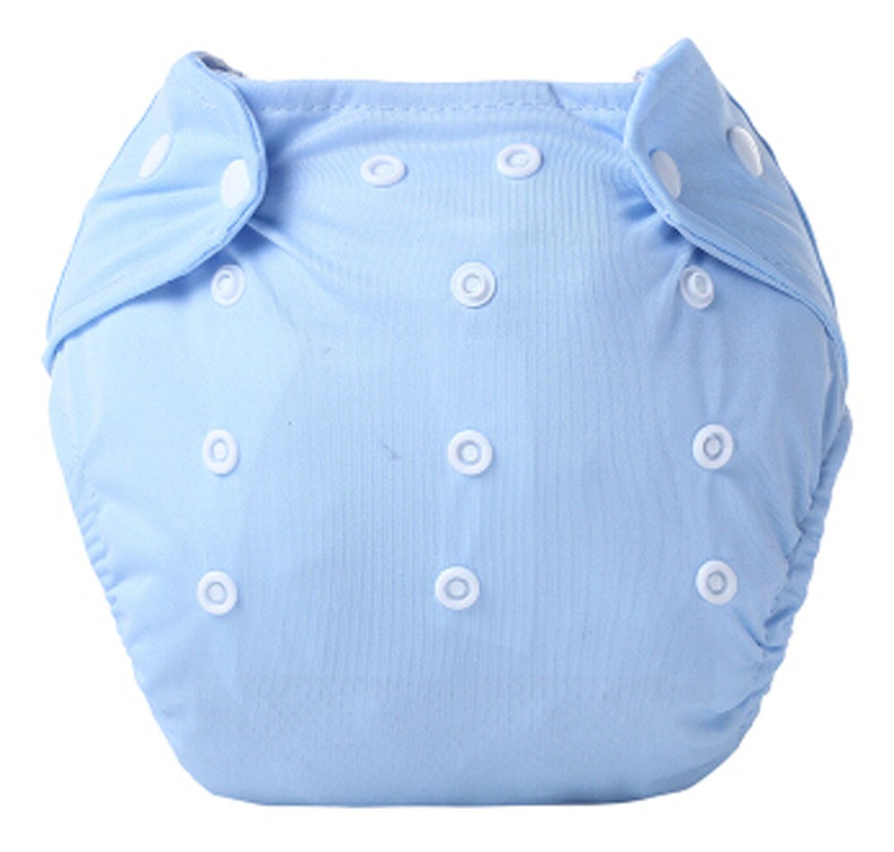 Set of 2 Cotton Diaper Pants Diapers Leak Proof Breathable Waterproof Blue