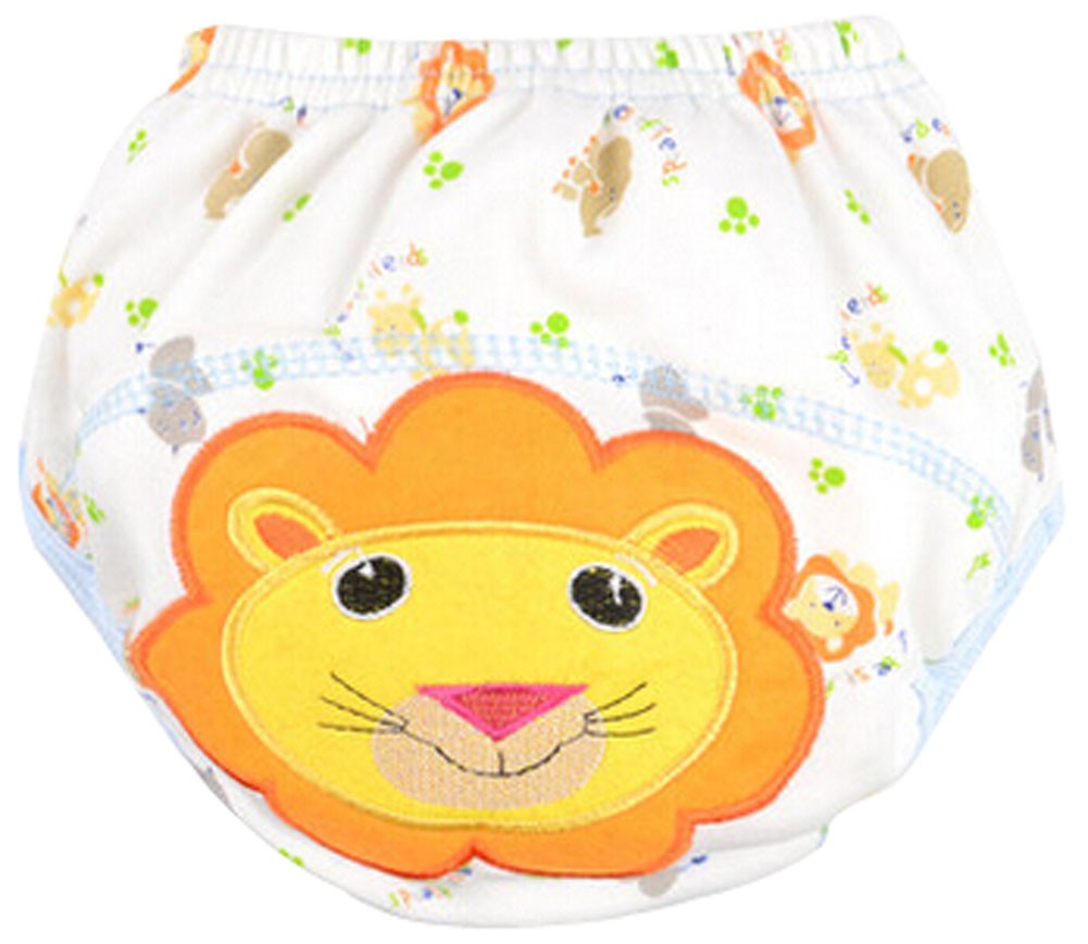 Set of 2 Diaper Pants Cotton Waterproof Wash Pants Lion