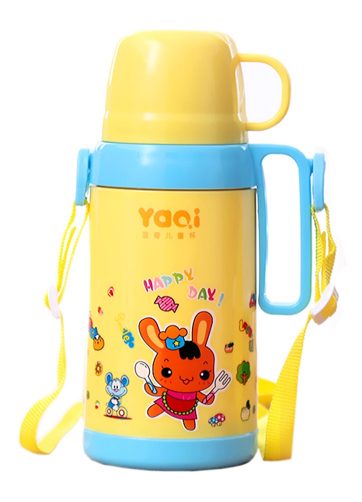 Happy Rabbit Summer/Outdoor Leakproof Drinking Bottle with Strap,12oz