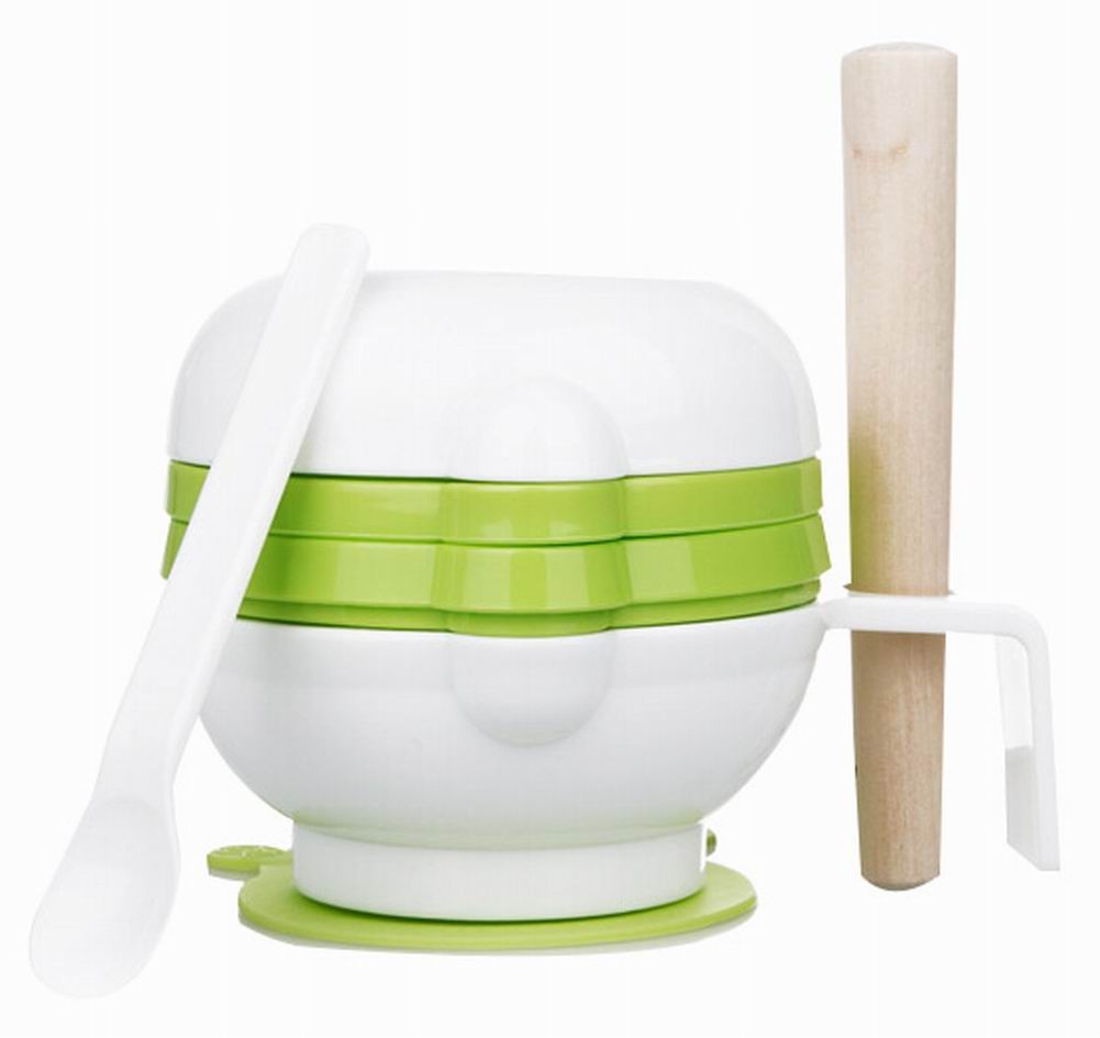 Practical Baby Food Grinding Bowl Grinder Food Mill for Making Baby Food, Green