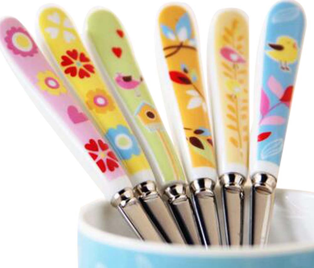 Set Of 3 Cute Coffee Stirring Spoon Skillet Creative Random Color