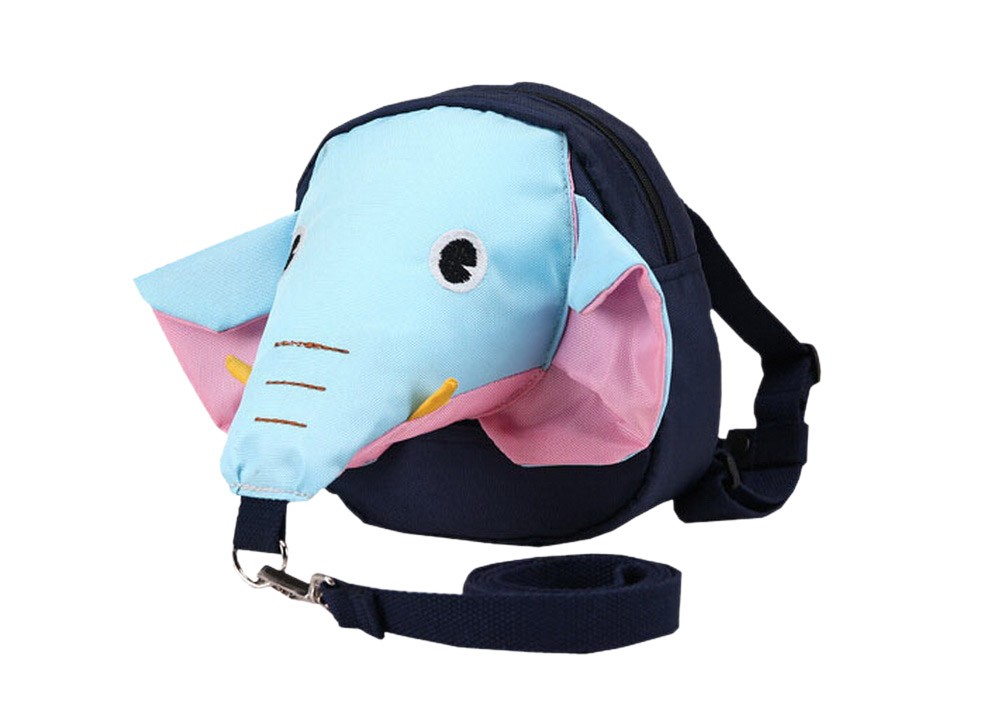 3D Unique Kids Backpack Anti-lost Baby Bag Fashion Backpack [Elephant Blue]