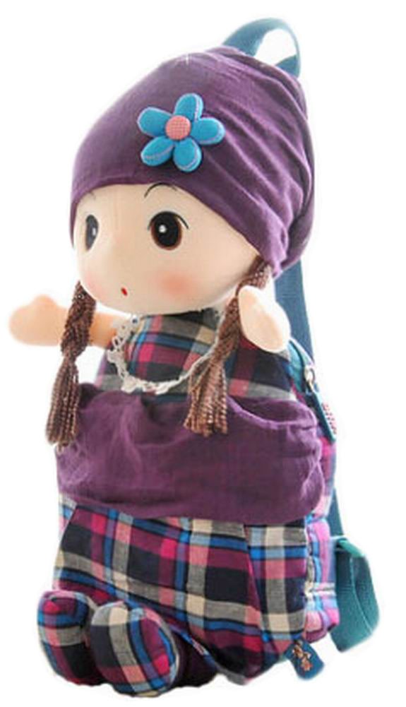 Cute Childrens Backpack For School Toddle Backpack Baby Bag, Purple Plaid