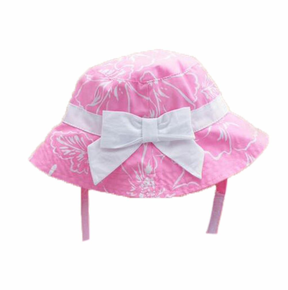 Summer Baby Girl Caps Cotton Sun Hat For 2-3 Years Baby Pink