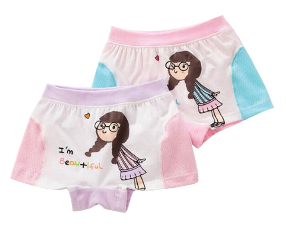 [Beautiful Girl] 2PCS Little Girls Soft Cotton Panties