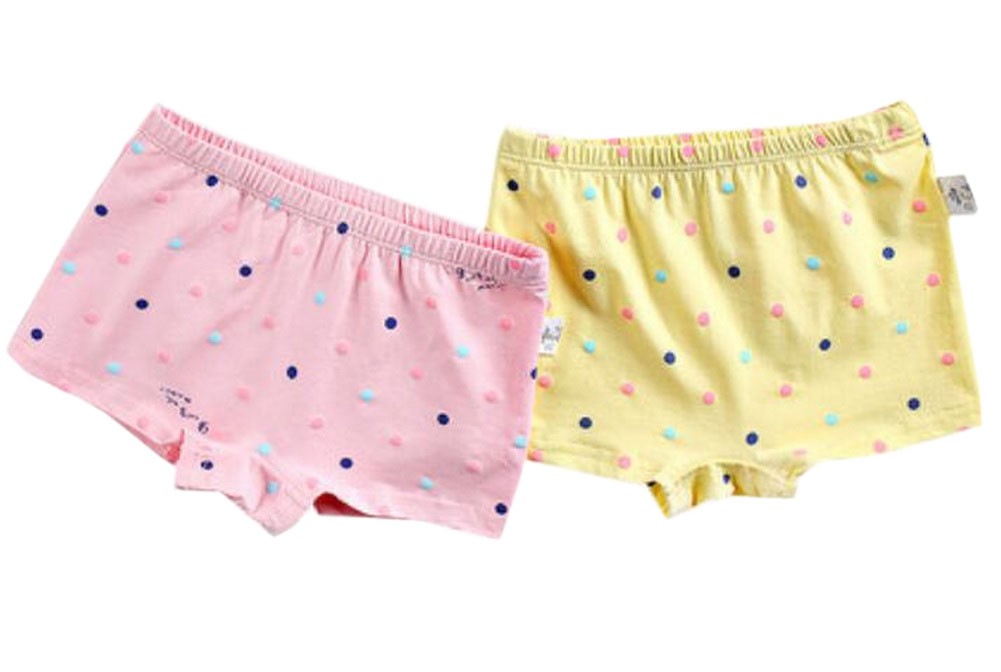 2PCS, Little Girls Briefs Comfortable Cotton Panties 1-2Y