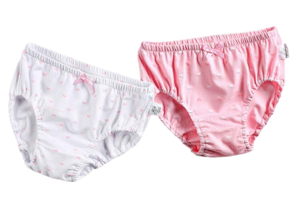Soft Cotton Panties Girls Briefs Ruffled Cotton Panties, 2 PCS