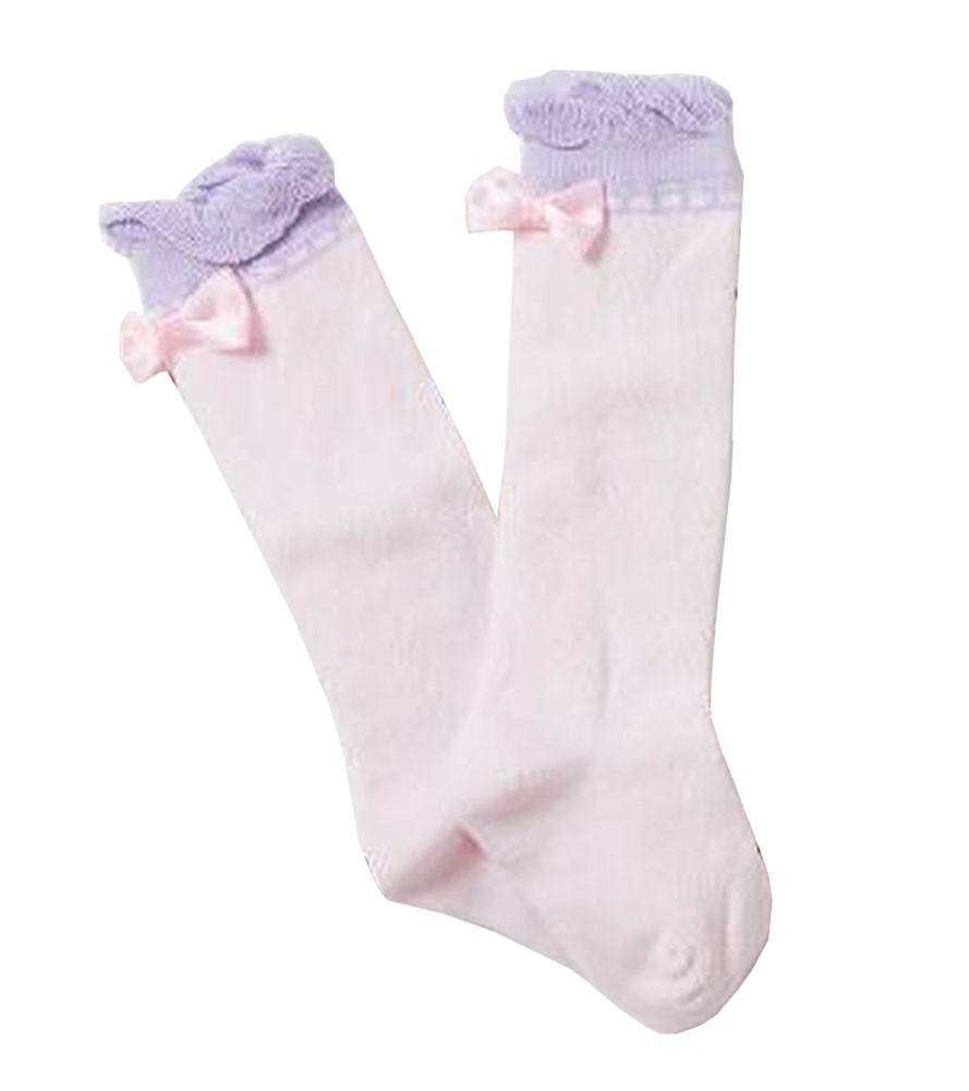 [Bow Pink] Lovely Baby Knee High Stockings Tube Socks for Children
