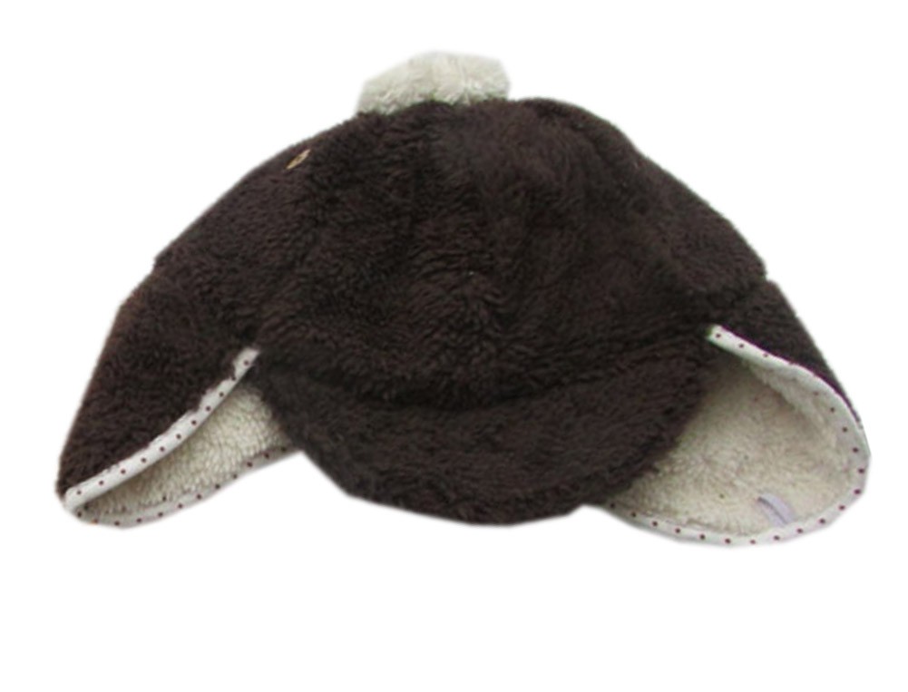 Lovely Fashion Soft Plush Winter Warm Earmuff Cap/Hat For 4-18 Months Brown