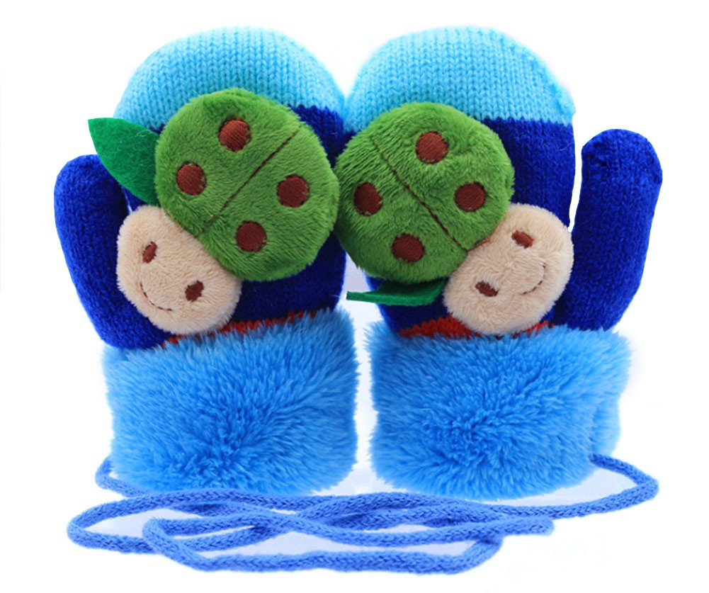 Lovely Baby Knitting Gloves Hang Neck Warm Gloves