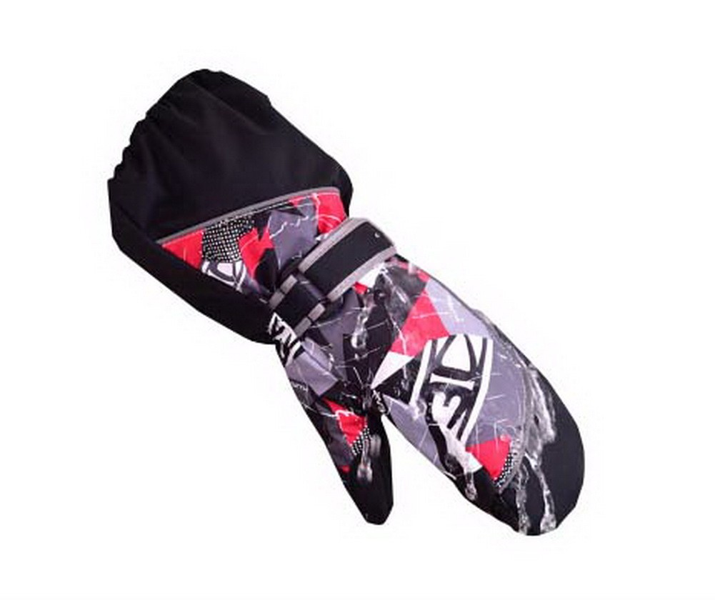 Warm Baby Gloves Waterproof Outdoor Ski Baby Hanging Mittens [Black Mitten]