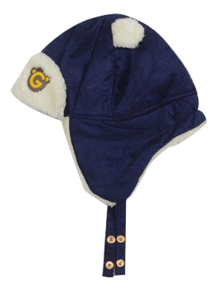 Baby Hat Children's Baby Earmuffs And Pile Cap Woolen Hat Winter Hats Navy
