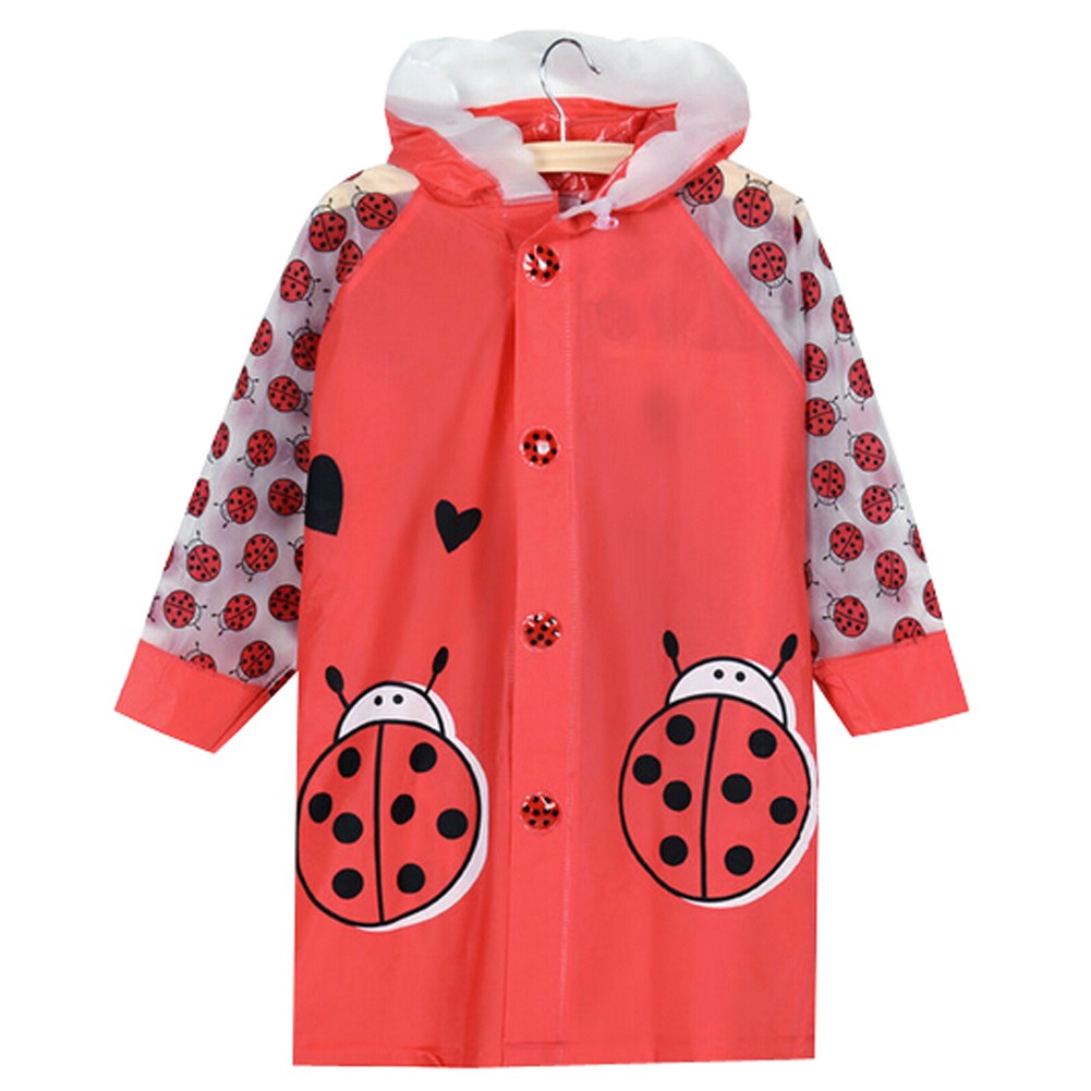 Ladybird Cute Baby Rain Jacket Infant Raincoat Toddler Rain Wear M