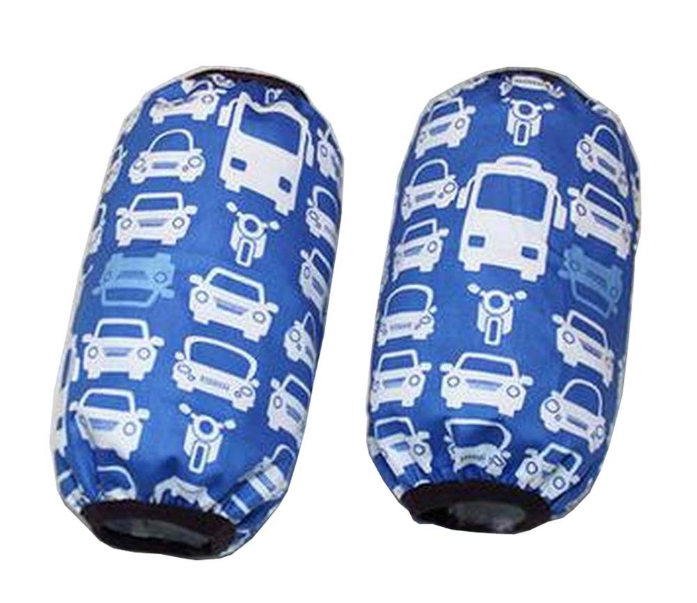 [Car Blue] 2 Pairs Baby Waterproof Oversleeves Kids Sleeves Covers