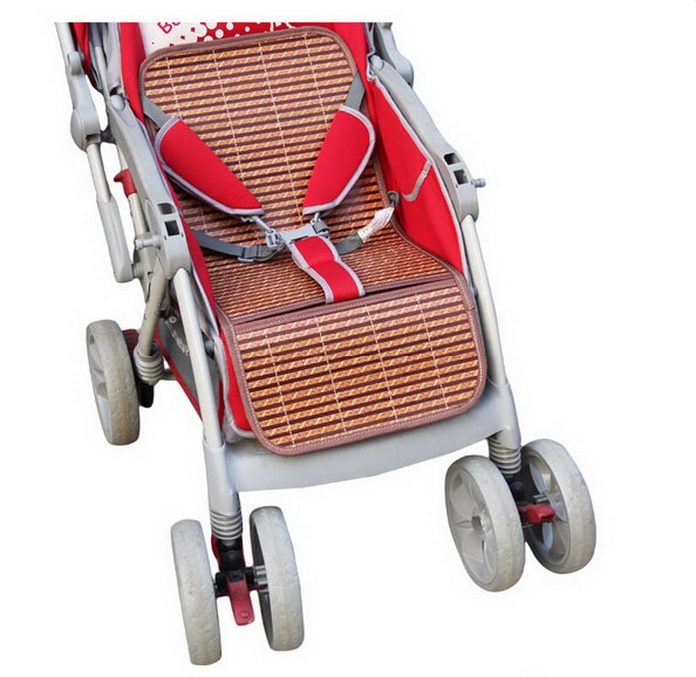 Summer Carts Mats Reusable Stroller Bamboo Mats Liner for Stroller(Brown)