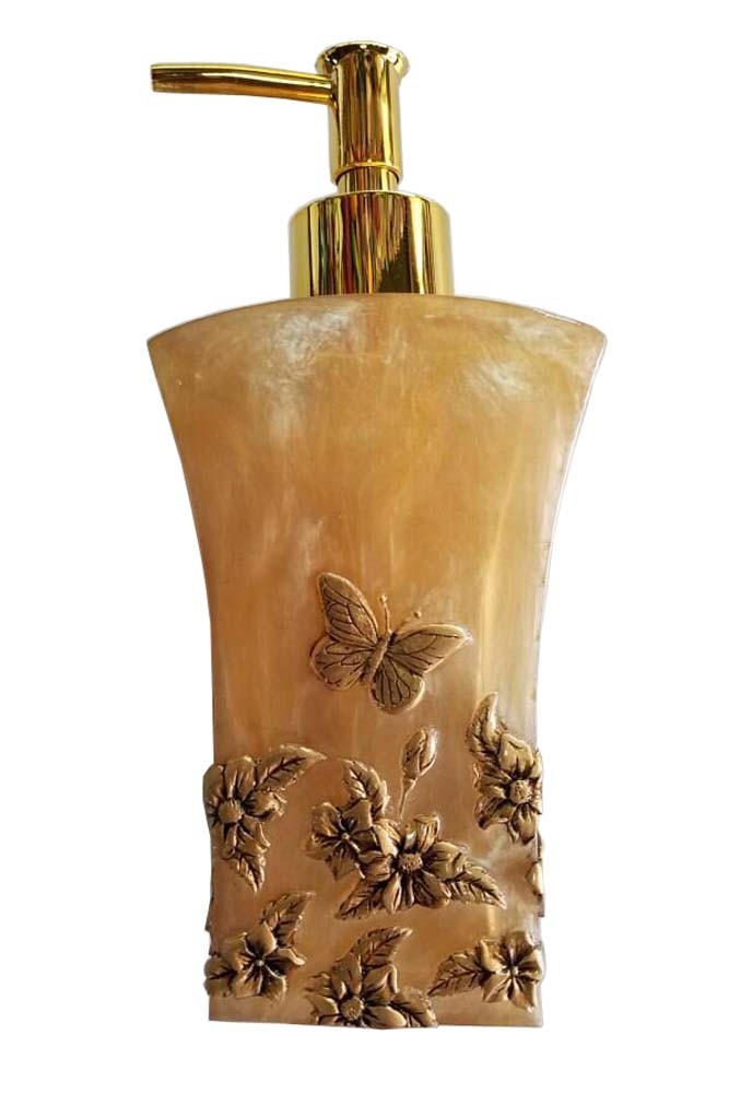 Elegant Resin Soap Dispenser Lotion Bottle Shampoo Container Butterfly