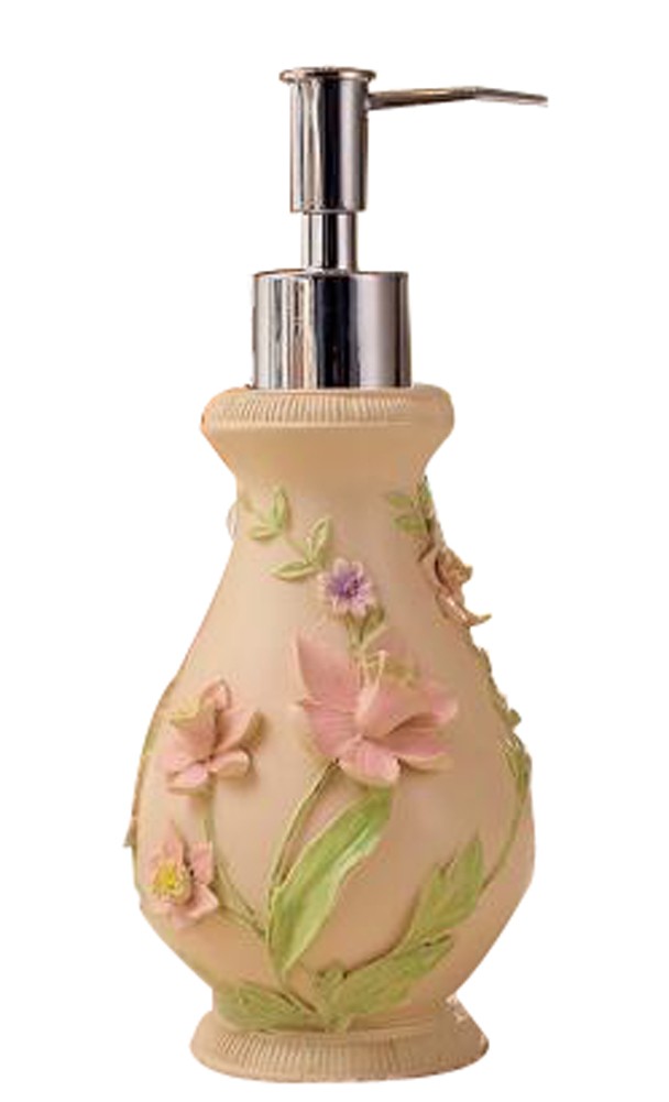 Style Bathroom Resin Soap Dispenser Shampoo Container[Elegant Pastoral]