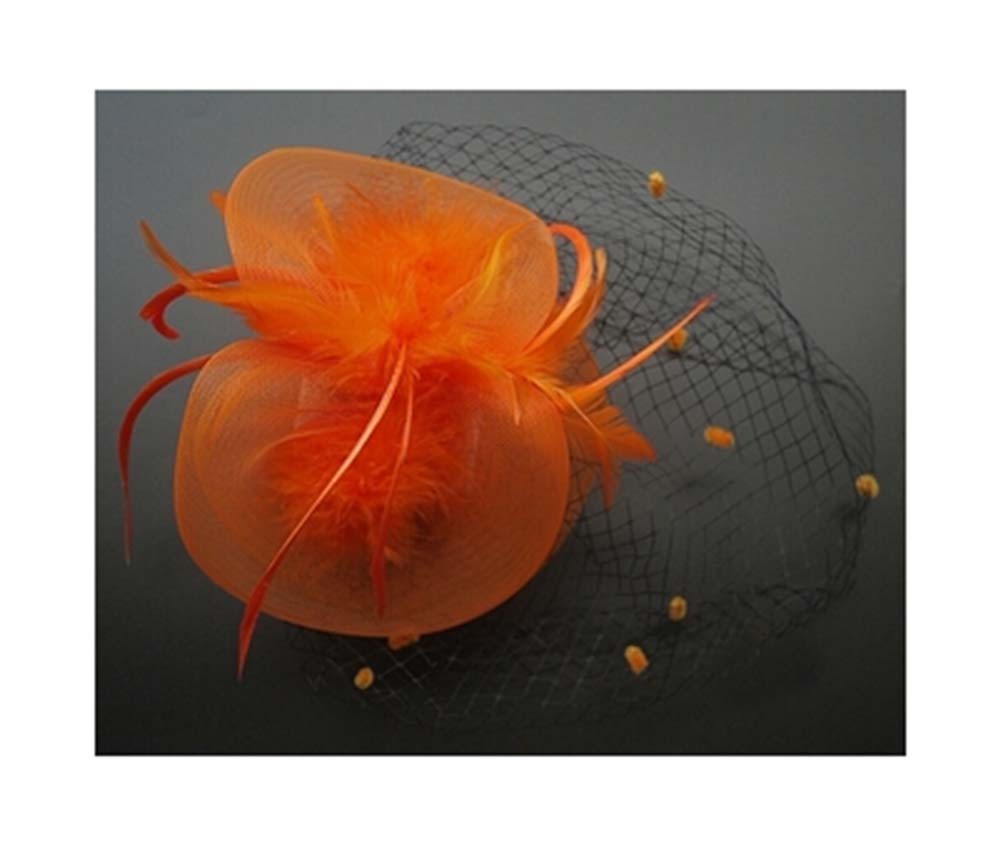 Orange Headbands Girl Hat Party Hair Curlers Hair Comb Barrettes Bridal Flower