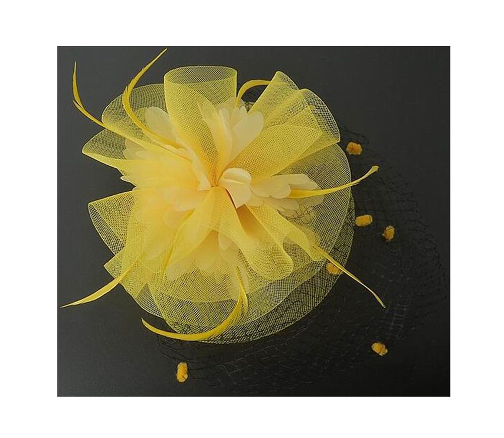 Yellow Headbands Girl Hat Party Bridal Flower Hair Styling Accessories Hair Band