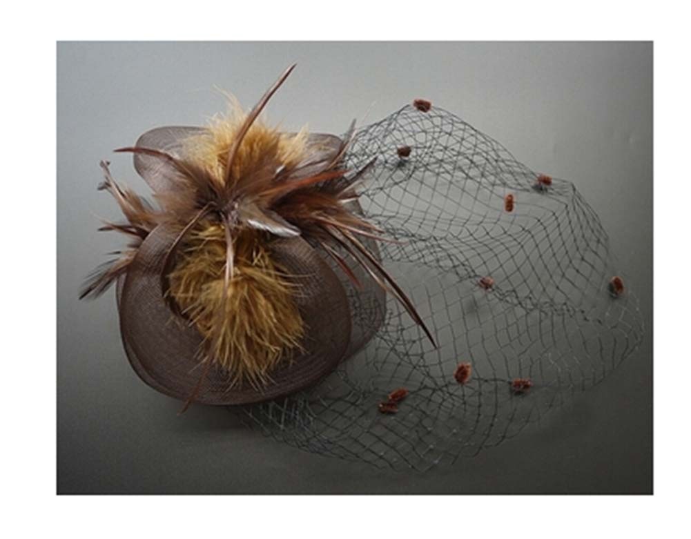 Brown Hat Party Hair Styling Accessorie Wedding Hair Clips Elegant Woman Tools