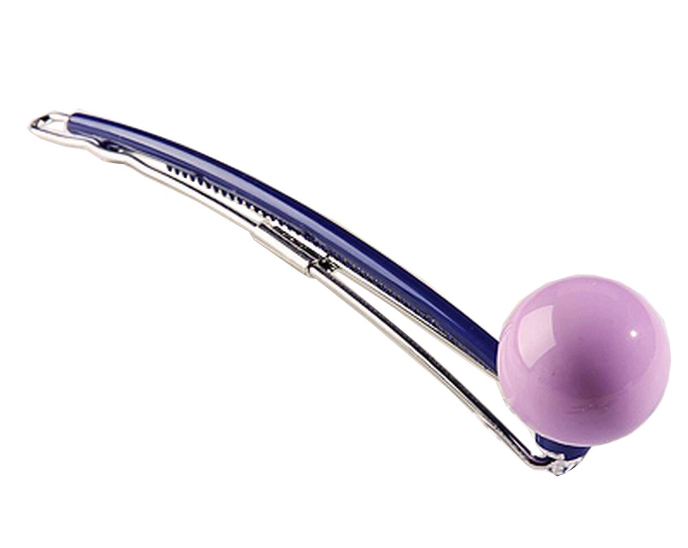 2pcs Sweet Hair Barrette Hair Clip Cute Ball Hair Pin Head Wear Purple