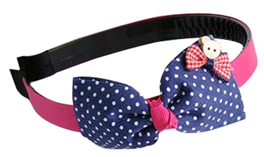 Students Headband Baby Hair Accessories Girls Bow Hairpin Navy