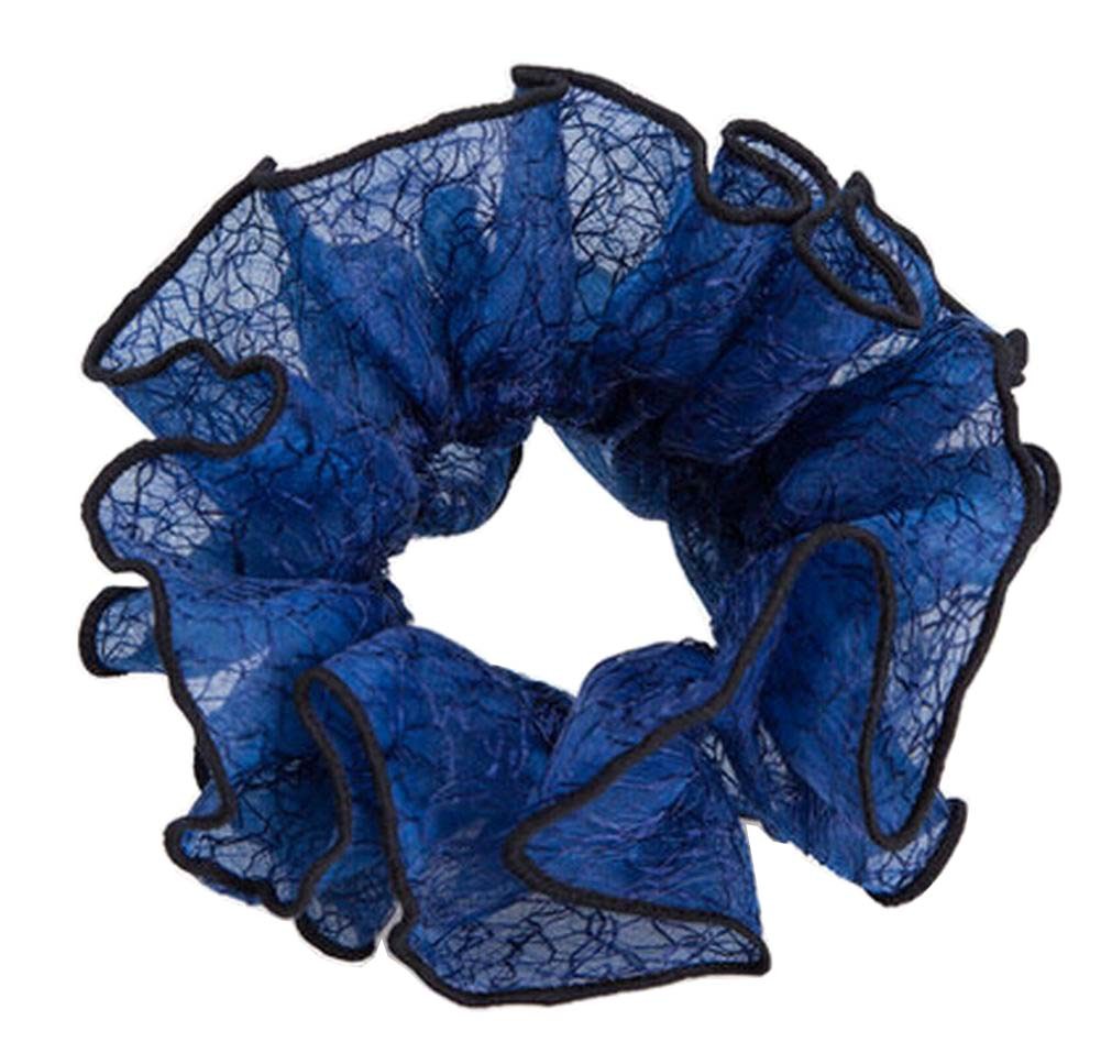 Sweet Elegant Silk Yarn Scrunchie Elastics Ponytail Holder Hair Rope Blue