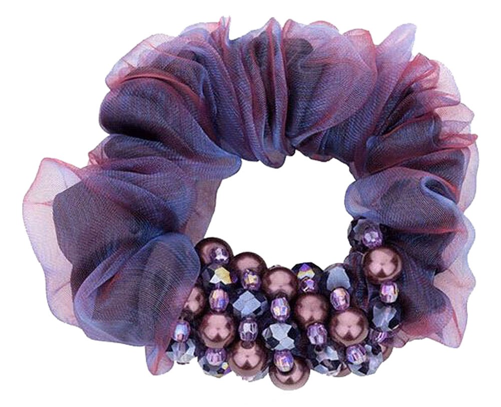 Pearl Hair Rope Headwear Head Flower Hair Accessories Purple