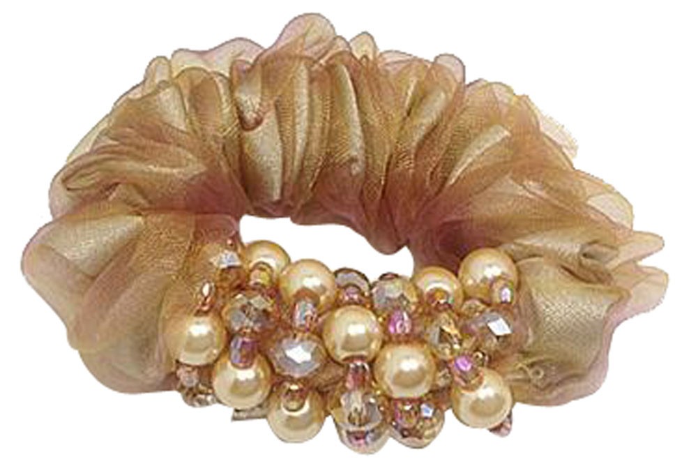 Pearl Hair Rope Headwear Head Flower Hair Accessories Beige